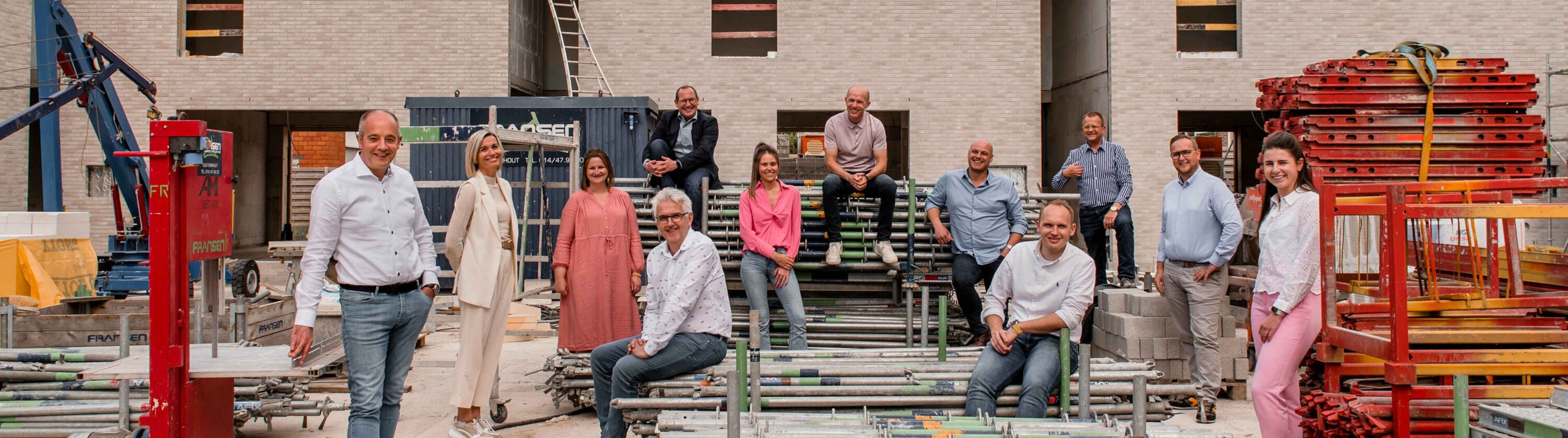 Team op de werf van Park Ligtenberg